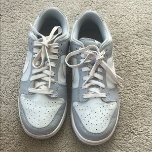 Light Gray and White women nike dunks